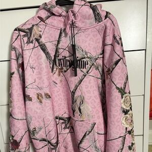 Civil Regime Rose Embroidered Pink Hoodie